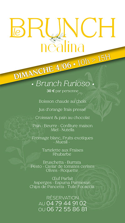 Brunch Nealina, premier dimanche du mois