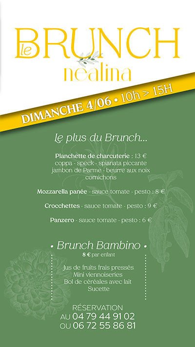 Brunch Nealina, premier dimanche du mois