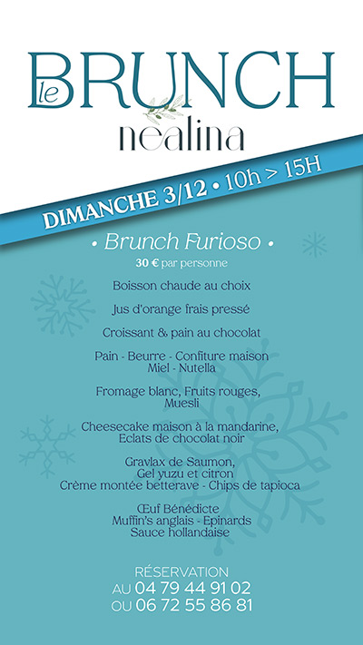 Brunch Nealina, premier dimanche du mois