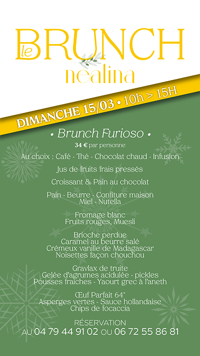 Brunch Nealina, premier dimanche du mois